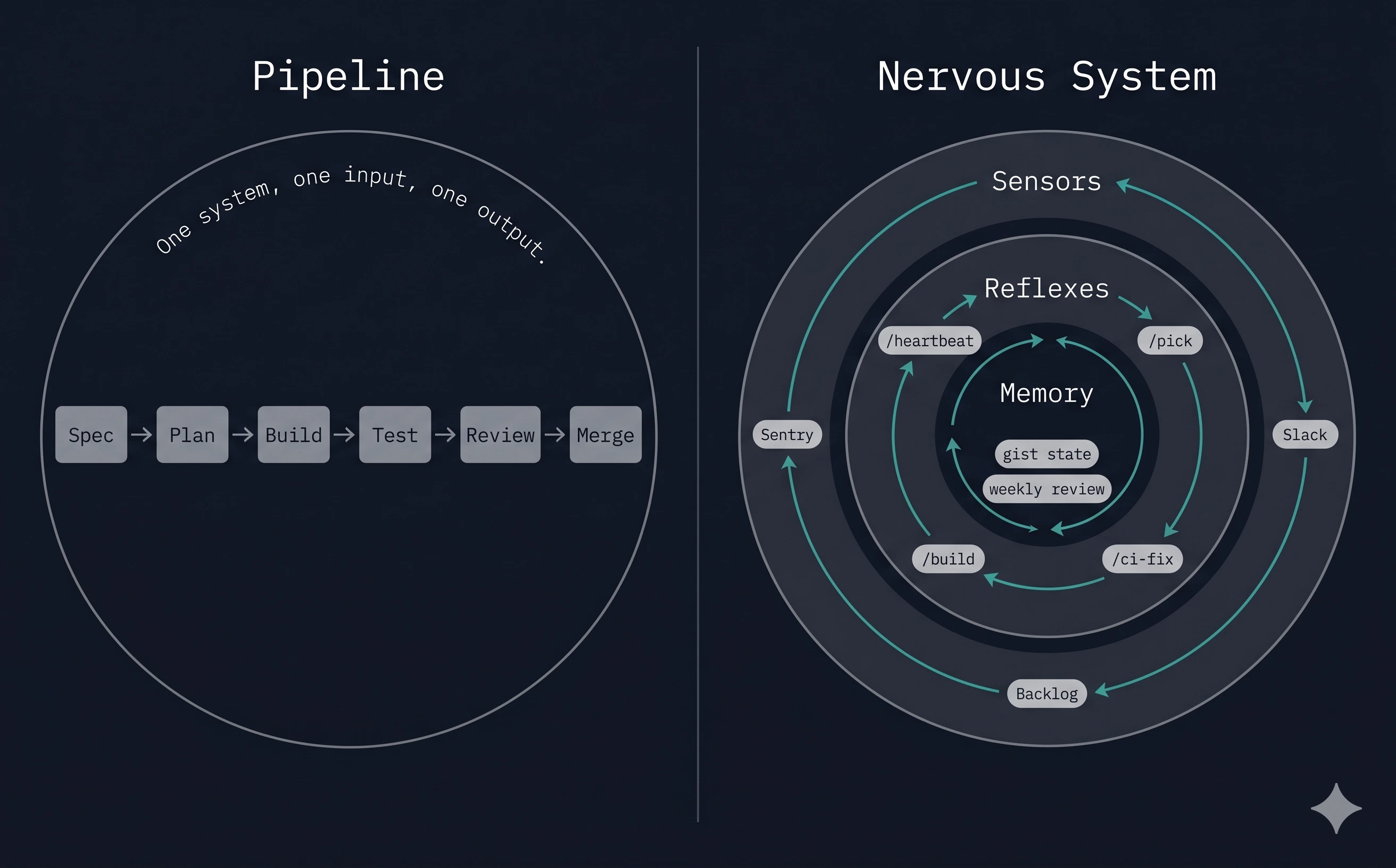 Pipeline vs Nervous System